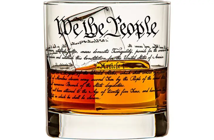 2 Monkey Trading Constitution Wrap Whiskey Glass